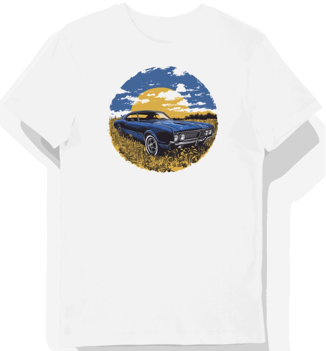 Koszulka męska biała z motywem klasycznego Cougara L