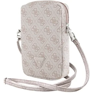 Guess torebka Zip 4G Triangle Różowy - Etui i futerały do telefonów - miniaturka - grafika 1