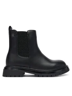 Tommy Hilfiger Botki T3A5-34152-1355999 S Czarny - Buty dla chłopców - miniaturka - grafika 1