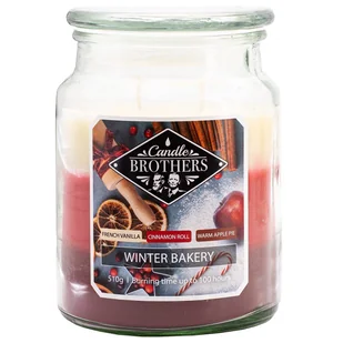 Świąteczna świeca zapachowa zimowa 3w1 w szkle Candle Brothers 510 g - Winter Bakery - Świece - miniaturka - grafika 1