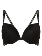 Biustonosze - GUESS Damski biustonosz push-up Kobiety czarny jednolity, 034C - miniaturka - grafika 1