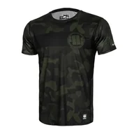 Kimona, stroje i obuwie - T-shirt treningowy Pitbull Performance Dillard Casino zielony 962022903601 L - miniaturka - grafika 1