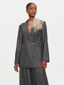 Marynarki i żakiety damskie - Maryley Marynarka 24IB143/16GR Szary Regular Fit - miniaturka - grafika 1