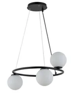 Lampy sufitowe - Sigma czarna lampa sufitowa nad stół 33382 GAMA KOŁO 3 nowoczesny żyrandol do kuchni szklane kule 33382 - miniaturka - grafika 1