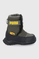 Buty dla dziewczynek - Puma Śniegowce dziecięce 380746 kolor zielony - miniaturka - grafika 1