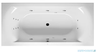 Riho Lima wanna prostokątna 200x90cm z hydromasażem Flow lewa B054007005 - Wanny z hydromasażem - miniaturka - grafika 1