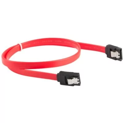 LANBERG Kabel SATA Lanberg DATA III 6Gb/s F/F 0,3m metalowe zatrzaski czerwony CA-SASA-14CU-0030-R