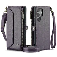 Portfele - Etui z portfelem Crossbody do Samsung Galaxy Z Fold 6 z blokowaniem RFID, magnetycznym etui na karty z klapką z klapką Skórzane etui z paskiem na r... - miniaturka - grafika 1