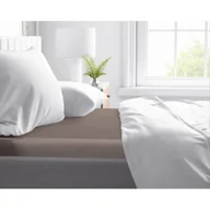 Prześcieradła - Prześcieradło z gumką, Primaviera Delux, bawełna satynowa, 180x220 cm, brązowy - miniaturka - grafika 1