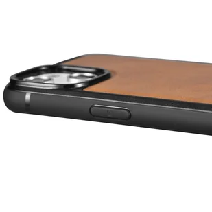 iCarer Leather Oil Wax etui pokryte naturalną skórą do iPhone 14 Pro Max (kompatybilne z MagSafe) brązowy (WMI14220720-TN) - Etui i futerały do telefonów - miniaturka - grafika 4