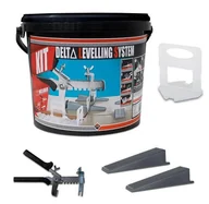 Narzędzia glazurnicze - Rubi Zestaw do poziomowania płytek delta levelling system, 1 mm - miniaturka - grafika 1