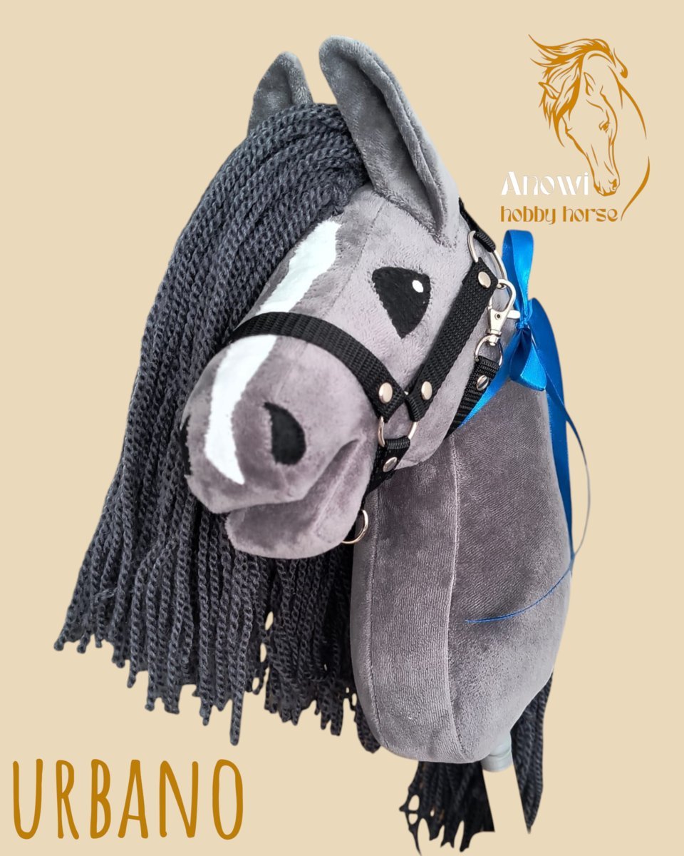 Hobby Horse A4 Konik na Kiju Ręcznie Wykonany + Kantar i Wodze ANOWI