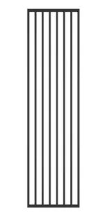 Ścianka Wolnostojąca Lamelowa 275X58 Cm Czarny Mat - Panele ścienne i boazeria - miniaturka - grafika 1