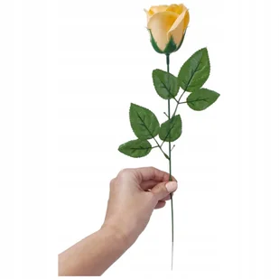 Bukiet róża mydlana na łodydze 47 cm brzoskwinia wieczna róża realistyczna - Sztuczne kwiaty - miniaturka - grafika 1