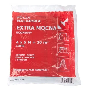 Pro Folia budowlana ldpe 4*5m, extra mocna (grubość: ok.45 mikro-m) F60001 - Pozostałe wyposażenie warsztatu - miniaturka - grafika 1