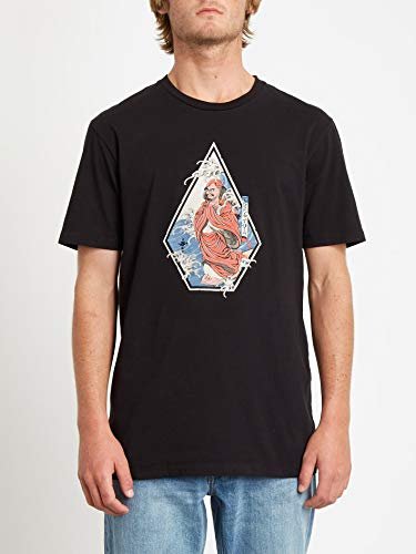 Volcom Męska koszulka Nozaka Surf SS z krótkim rękawem, czarna, XS
