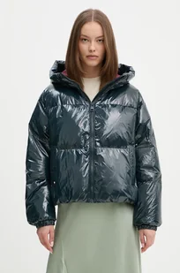 Tommy Hilfiger kurtka puchowa damska kolor zielony zimowa oversize WW0WW43523 - Kurtki damskie - miniaturka - grafika 1