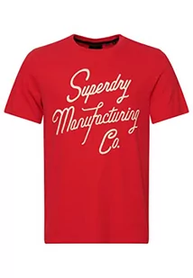Superdry Koszulka męska z nadrukiem, Rebel Red, XS - Koszulki męskie - miniaturka - grafika 1