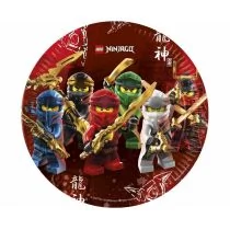 PROCOS DISNEY Talerzyki urodzinowe Lego Ninjago - 23 cm - 8 szt. 92239 - Urodziny dziecka - miniaturka - grafika 1