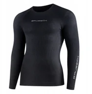 Koszulki męskie - LS1595M Koszulka męska 3D PRO z długim rękawem czarny XL - miniaturka - grafika 1