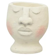 Donice - Exner Doniczka twarz z cementu jasna h10 cm - miniaturka - grafika 1