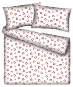 Pościel - pościel bawełna lux 200x200 + 2 poszewka B 207 walentynka biała - miniaturka - grafika 1