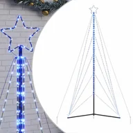 Ozdoby bożonarodzeniowe - vidaXL Lampki choinkowe, 615 niebieskich LED, 404,5 cm - miniaturka - grafika 1