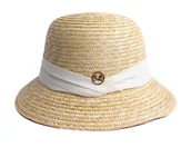 Czapki damskie - Kapelusz Damski Plażowy Słomkowy Regulowany Na Lato Vintage Retro Ze Słomy - miniaturka - grafika 1