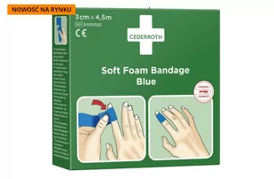 Bandaż Z Pianki Cederroth Soft Foam Bandage Blue, 3 Cmx450Cm - Apteczki i materiały opatrunkowe - miniaturka - grafika 1