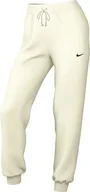 Spodnie rowerowe - Nike Damskie spodnie treningowe Phoenix Fleece Mr Std, Sail/Black, S - miniaturka - grafika 1