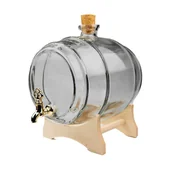 Domowy wyrób alkoholu - Szara beczułka szklana, beczka 2L - miniaturka - grafika 1