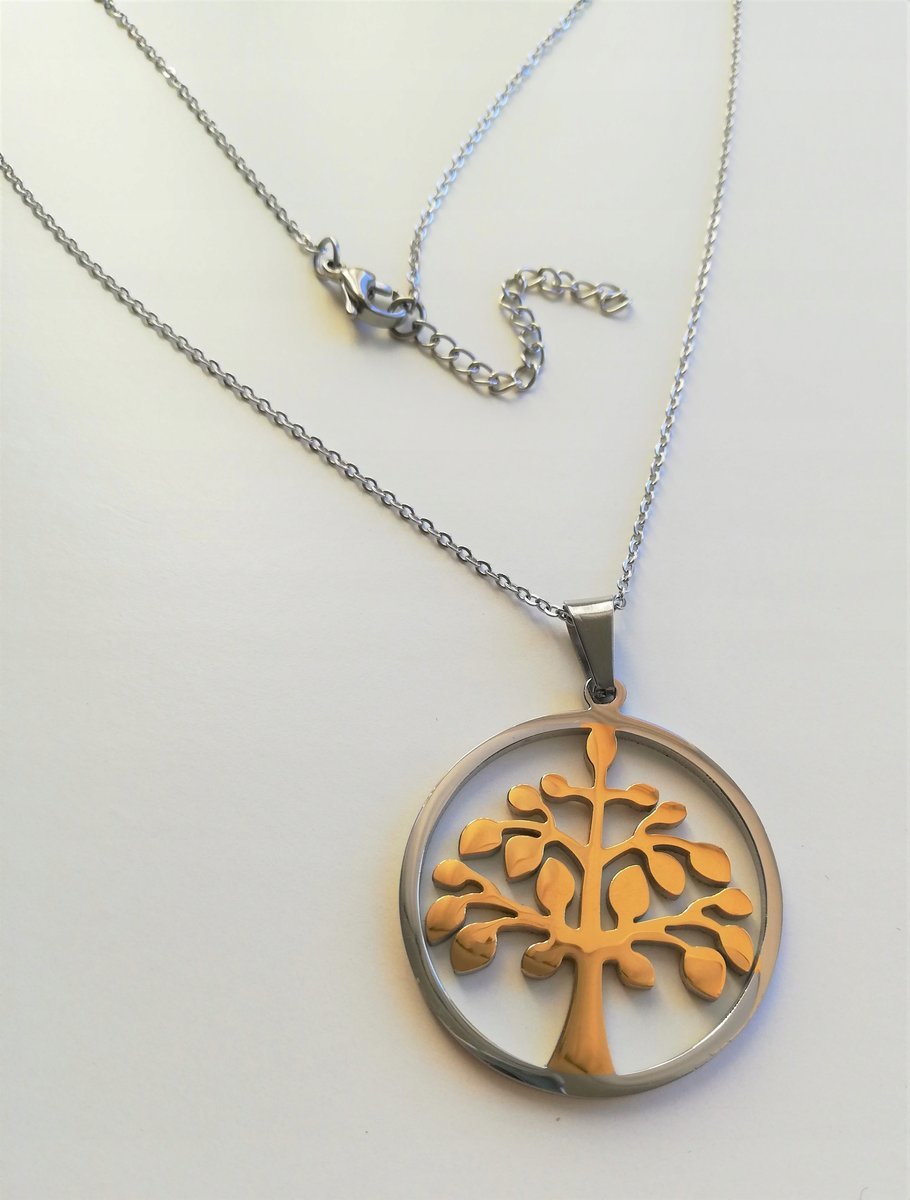 Długi naszyjnik Drzewo Szczęścia 60 cm STAL