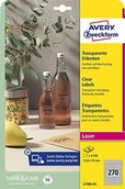 Etykiety do drukarek - AVERY Zweckform L7785-25 Etykiety przezroczyste (6750 etykiet samoprzylepnych, 17,8 x 10 mm na A4, samoprzylepne, odporne na warunki atmosferyczne, 25 arkuszy - miniaturka - grafika 1
