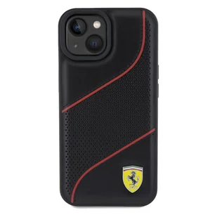 Ferrari FEHCP15SPWAK iPhone 15 / 14 / 13 6.1" czarny/black hardcase Perforated Waves Metal Logo - Etui i futerały do telefonów - miniaturka - grafika 3