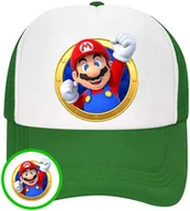 Czapki i chusty sportowe męskie - CZAPKA Z DASZKIEM SUPER MARIO BROS DLA DZIECI LATO ZIELONA BEJSBOLÓWKA - miniaturka - grafika 1