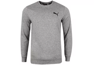 Bluzy męskie - Puma  Bluza Męska Dresowa Bawełna Ess Small Logo Crew Grey 586684 53 L - grafika 1