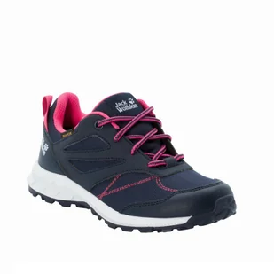 Buty dziecięce Jack Wolfskin WOODLAND TEXAPORE LOW K night blue / pink - 30 - Buty dla dziewczynek - miniaturka - grafika 1