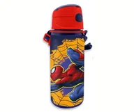 Bidony dla dzieci - Bidon do picia Aluminiowy SPIDERMAN 600ml z paskiem - miniaturka - grafika 1