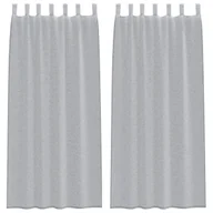Zasłony - vidaXL Zasłony z zasłonami 2 pcs Ciemny szary 140 x 225 cm Poliester - miniaturka - grafika 1