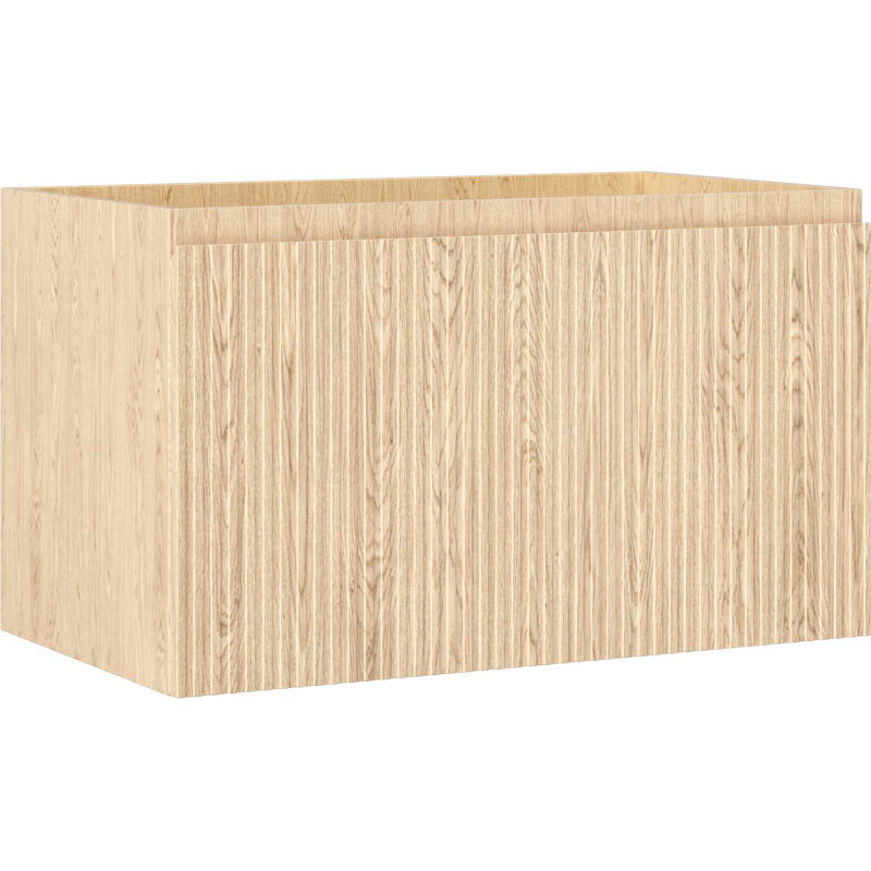 Mexen Rivel szafka łazienkowa podumywalkowa 80 cm, 1 szuflada, ryflowana , dąb - 91A20-08047-1-BF81