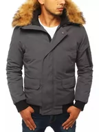 Kurtki męskie - Kurtka męska zimowa ciemnoszara Dstreet TX3942-XXL - miniaturka - grafika 1