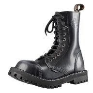 Botki męskie - glany STEEL - JEANS / BLACK (10 dziurek)-46 - miniaturka - grafika 1