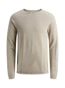 Jack & Jones Sweter "JJEHILL" w kolorze beżowym - Swetry męskie - miniaturka - grafika 1