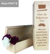 Gadżety dla niej i dla niego - Skrzynka na wino Wino dla najlepszego taty z imieniem Prezent na Dzień Ojca - miniaturka - grafika 1