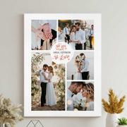 Obrazy i zdjęcia na płótnie - Obraz drukowany na płótnie z kolażem zdjęć 30x40 cm dla pary na ślub - miniaturka - grafika 1