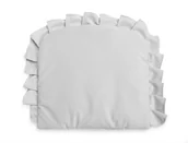 Kołdry i poduszki dla dzieci - PODUSZKA Z FALBANKĄ VELVET SZARY - miniaturka - grafika 1