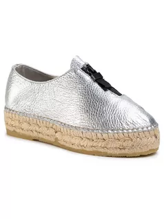 Espadryle damskie - Quazi Espadryle QZ-50-04-000466 Srebrny - grafika 1