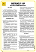 Instrukcje stanowiskowe BHP - IAF33 INSTRUKCJA BHP PRZY PRACACH NA WYSOKOŚCI, HN - PŁYTA ELASTYCZNA 0,4MM; (245X350MM) - miniaturka - grafika 1