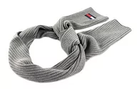 Apaszki i szaliki damskie - Tommy Hilfiger Unisex dziecięcy szalik z dużą flagą z dzianiny, jasnoszary wrzos, Rozmiar uniwersalny - miniaturka - grafika 1