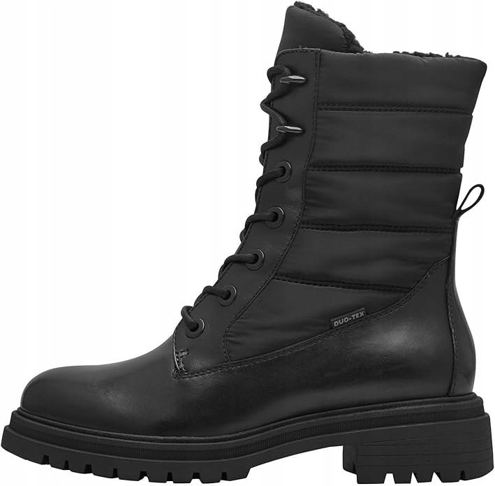 TAMARIS CZARNE ZIMOWE BOTKI Z OCIEPLENIEM I SKÓRĄ NATURALNĄ 37 3EA